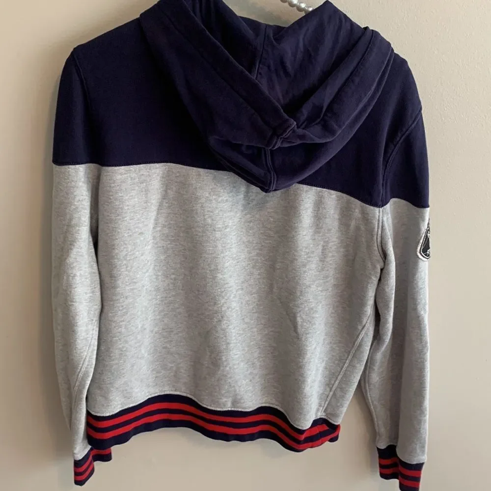 Polo Ralph Lauren Navy and Gray Zip-Up Hoodie boys size large